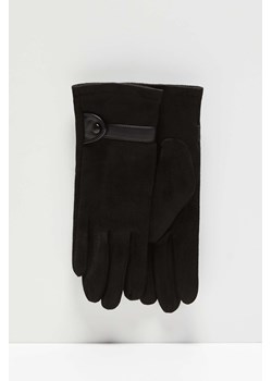 Rękawiczki z imitacji zamszu ze sklepu Moodo.pl w kategorii Rękawiczki damskie - zdjęcie 173635515