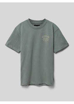 T-shirt z nadrukiem z napisem i logo model ‘Mezzo’ ze sklepu Peek&Cloppenburg  w kategorii T-shirty chłopięce - zdjęcie 173636457