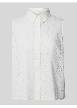 Bluzka koszulowa z haftem angielskim ze sklepu Peek&Cloppenburg  w kategorii Koszule damskie - zdjęcie 173636675