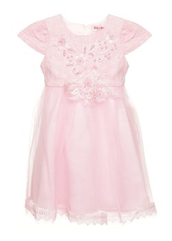 Różowa Rozkloszowana Tiulowa Sukienka Princeska z Koronką i Perełkami Bennea ze sklepu Born2be Odzież w kategorii Sukienki dziewczęce - zdjęcie 173637717