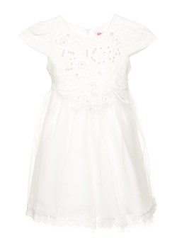 Biała Rozkloszowana Tiulowa Sukienka Princeska z Koronką i Perełkami Bennea ze sklepu Born2be Odzież w kategorii Sukienki dziewczęce - zdjęcie 173637719