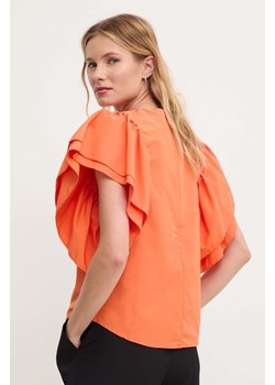 Answear Lab bluzka bawełniana damska kolor pomarańczowy gładka ze sklepu ANSWEAR.com w kategorii Bluzki damskie - zdjęcie 173638136