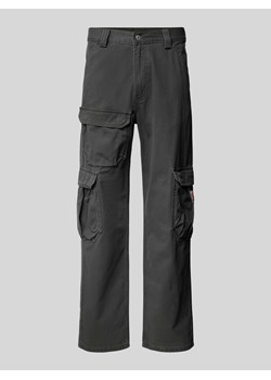Spodnie cargo o kroju baggy fit z naszywką z logo model ‘STAY LOOSE’ ze sklepu Peek&Cloppenburg  w kategorii Spodnie męskie - zdjęcie 173638488