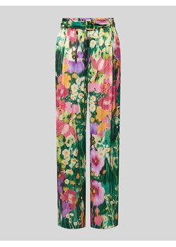 Spodnie materiałowe o kroju regular fit z paskiem ze sklepu Peek&Cloppenburg  w kategorii Spodnie damskie - zdjęcie 173638536