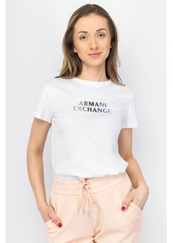 t-shirt damski armani exchange 3dyt14 yjdgz biały ze sklepu Royal Shop w kategorii Bluzki damskie - zdjęcie 173639457