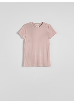 Reserved - T-shirt z modalem - pastelowy róż ze sklepu Reserved w kategorii Bluzki damskie - zdjęcie 173639647
