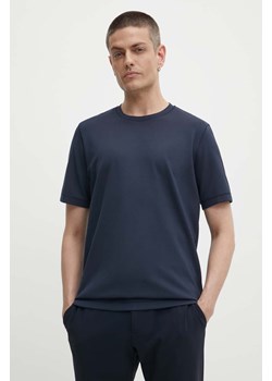 Theory t-shirt męski kolor granatowy gładki ze sklepu ANSWEAR.com w kategorii T-shirty męskie - zdjęcie 173640848