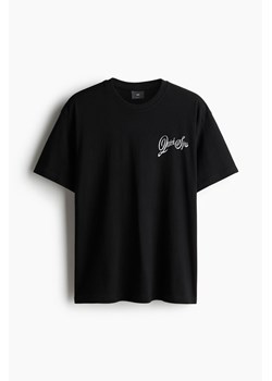 H & M - T-shirt z nadrukiem Loose Fit - Czarny ze sklepu H&M w kategorii Bluzki damskie - zdjęcie 173641856