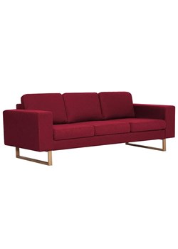 Elegancka trzyosobowa sofa Ladi 3x - czerwone wino ze sklepu Edinos.pl w kategorii Sofy i kanapy - zdjęcie 173643406
