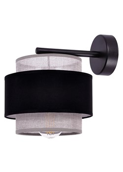 Szaro-czarny kinkiet z podwójnym abażurem boho - A534-Ekla ze sklepu Edinos.pl w kategorii Lampy ścienne - zdjęcie 173643456