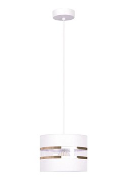 Biała lampa wisząca z okrągłym abażurem - A542-Zeva ze sklepu Edinos.pl w kategorii Lampy wiszące - zdjęcie 173643605
