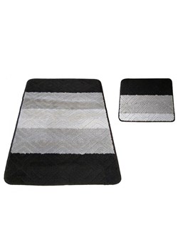 Czarne nowoczesne dywaniki łazienkowe - Herion 3X ze sklepu Edinos.pl w kategorii Dywaniki łazienkowe - zdjęcie 173643646
