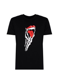 Les Hommes T-Shirt "Tongue Prank" | LBT1003700P | Mężczyzna | Czarny ze sklepu ubierzsie.com w kategorii T-shirty męskie - zdjęcie 173645397