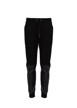 Les Hommes Spodnie "Jogshort" | LBJ4001700F | Mężczyzna | Czarny ze sklepu ubierzsie.com w kategorii Spodnie męskie - zdjęcie 173645498