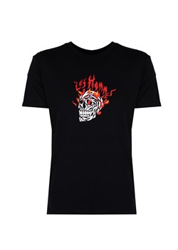 Les Hommes T-Shirt "On Fire" | LBT1002700P | Mężczyzna | Czarny ze sklepu ubierzsie.com w kategorii T-shirty męskie - zdjęcie 173645529