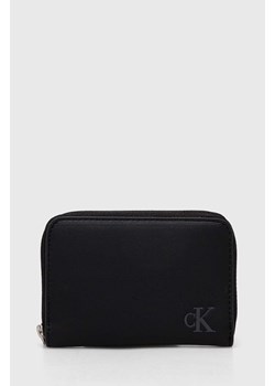 Calvin Klein Jeans portfel damski kolor czarny K60K612254 ze sklepu ANSWEAR.com w kategorii Portfele damskie - zdjęcie 173646018