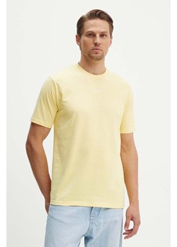Marc O&apos;Polo t-shirt bawełniany męski kolor żółty z nadrukiem ze sklepu ANSWEAR.com w kategorii T-shirty męskie - zdjęcie 173646166
