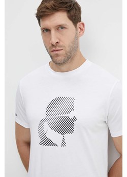 Karl Lagerfeld t-shirt bawełniany męski kolor biały z nadrukiem 542224.755052 ze sklepu ANSWEAR.com w kategorii T-shirty męskie - zdjęcie 173646176