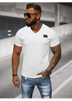 T-shirt męski slim fit biały OZONEE NB/MT3030Z ze sklepu ozonee.pl w kategorii T-shirty męskie - zdjęcie 173646809
