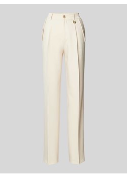 Spodnie o kroju regular fit z zakładkami w pasie i zaznaczonymi kieszeniami z patką ze sklepu Peek&Cloppenburg  w kategorii Spodnie damskie - zdjęcie 173646939