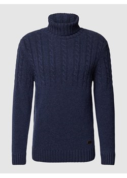Sweter z dzianiny z wzorem warkocza ze sklepu Peek&Cloppenburg  w kategorii Swetry męskie - zdjęcie 173646979
