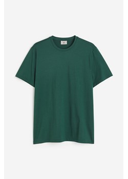 H & M - T-shirt z bawełny pima Slim Fit - Zielony ze sklepu H&M w kategorii T-shirty męskie - zdjęcie 173647199