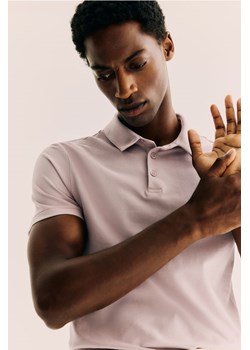 H & M - Top polo COOLMAX Slim Fit - Różowy ze sklepu H&M w kategorii T-shirty męskie - zdjęcie 173647306