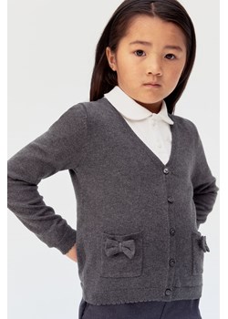 H & M - Bawełniany kardigan szkolny - Szary ze sklepu H&M w kategorii Swetry dziewczęce - zdjęcie 173647346