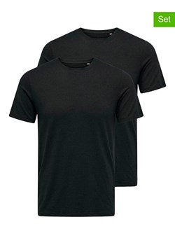 ONLY &amp; SONS Koszulki (2 szt.) w kolorze czarnym ze sklepu Limango Polska w kategorii T-shirty męskie - zdjęcie 173649467
