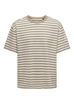 ONLY &amp; SONS Koszulka w kolorze beżowym ze sklepu Limango Polska w kategorii T-shirty męskie - zdjęcie 173649488