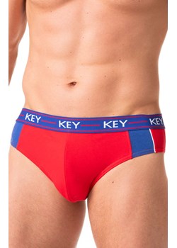 Key gładkie slipy męskie 2-Pack, Kolor czerwono-niebieski, Rozmiar L, Key ze sklepu Primodo w kategorii Majtki męskie - zdjęcie 173649877