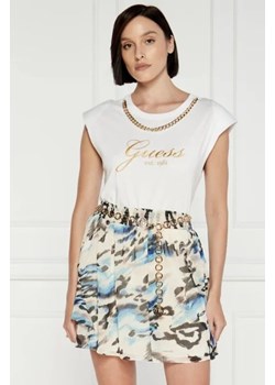 GUESS T-shirt CRYSTAL LOGO | Regular Fit ze sklepu Gomez Fashion Store w kategorii Bluzki damskie - zdjęcie 173650317