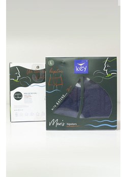 Key sportowe bokserki z lampasem granatowe MXH 187 B23 GR, Kolor granatowy, Rozmiar M, Key ze sklepu Intymna w kategorii Majtki męskie - zdjęcie 173650565
