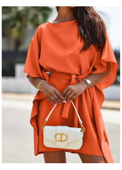 Kobieca sukienka nietoperz CANDICE - orange ze sklepu magmac.pl w kategorii Sukienki - zdjęcie 173651389