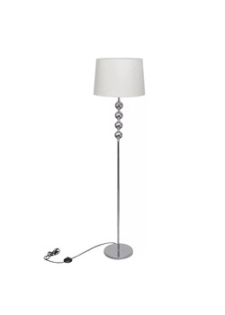 Biała lampa stojąca do czytania z abażurem - 8X EX03 M6-W52 ze sklepu Edinos.pl w kategorii Lampy podłogowe - zdjęcie 173652036