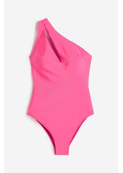 H & M - Kostium kąpielowy na jedno ramię High-leg - Różowy ze sklepu H&M w kategorii Stroje kąpielowe - zdjęcie 173653205