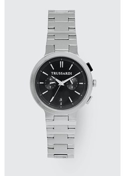Trussardi zegarek męski kolor srebrny R2453164006 ze sklepu ANSWEAR.com w kategorii Zegarki - zdjęcie 173653679