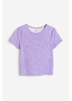 H & M - T-shirt z nadrukiem - Fioletowy ze sklepu H&M w kategorii Bluzki dziewczęce - zdjęcie 173654436