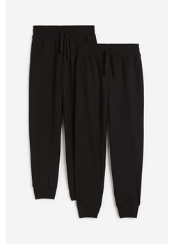H & M - Joggersy z bawełnianego dżerseju 2-pak - Czarny ze sklepu H&M w kategorii Spodnie chłopięce - zdjęcie 173654465