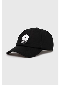Kenzo czapka z daszkiem bawełniana Cap kolor czarny z aplikacją FE68AC411F41.99 ze sklepu PRM w kategorii Czapki z daszkiem damskie - zdjęcie 173655487
