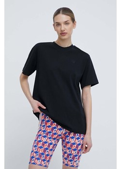 New Balance t-shirt bawełniany WT41501BK damski kolor czarny WT41501BK ze sklepu PRM w kategorii Bluzki damskie - zdjęcie 173655569