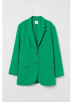 H & M - Marynarka oversize - Zielony ze sklepu H&M w kategorii Marynarki damskie - zdjęcie 173655577