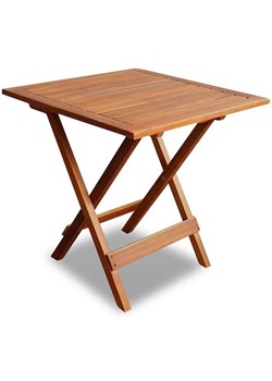 Brązowy drewniany stolik ogrodowy - Caden ze sklepu Edinos.pl w kategorii Stoły ogrodowe - zdjęcie 173655999