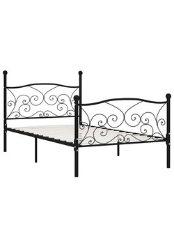 Czarne metalowe łóżko rustykalne 90x200 cm - Donner ze sklepu Edinos.pl w kategorii Łóżka i materace - zdjęcie 173656268