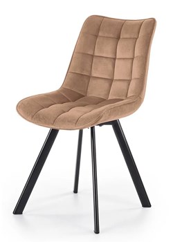 Komplet beżowych krzeseł pikowanych 4 szt. - Winston 4S ze sklepu Edinos.pl w kategorii Krzesła - zdjęcie 173656269