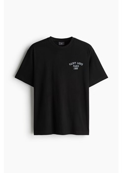 H & M - T-shirt z nadrukiem Loose Fit - Czarny ze sklepu H&M w kategorii Bluzki damskie - zdjęcie 173656708