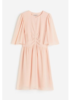 H & M - Sukienka z motylkowym rękawem - Różowy ze sklepu H&M w kategorii Sukienki - zdjęcie 173656819