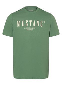 Mustang Koszulka męska - Styl Austin Mężczyźni Bawełna zielony nadruk ze sklepu vangraaf w kategorii T-shirty męskie - zdjęcie 173657717
