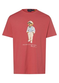 Polo Ralph Lauren T-shirt - klasyczny krój Mężczyźni Bawełna brudny róż nadruk ze sklepu vangraaf w kategorii T-shirty męskie - zdjęcie 173657727