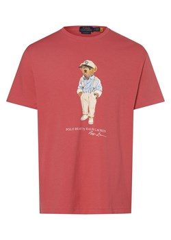 Polo Ralph Lauren T-shirt - klasyczny krój Mężczyźni Bawełna brudny róż nadruk ze sklepu vangraaf w kategorii T-shirty męskie - zdjęcie 173657727